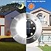 [8 Pack] Solar Ground Lights,Solar Garden Light,8 LED Garden Pathway Outdoor In-Ground Lights,Waterproof Stainless Steel Disk Flood Lights Dark Sensing Landscape Lighting for Lawn Yard Patio -White