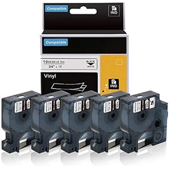 Wonfoucs Compatible Label Tape Replacement for DYMO Rhino Industrial 3/4