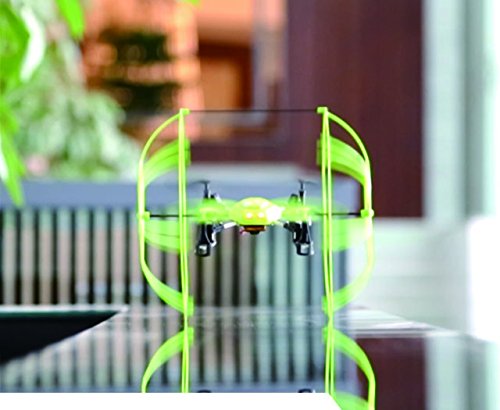 MUKIKIM Sky Runner - Quadcopter Aerocraft. Easy-To-Fly Technology For Indoor/Outdoor! 2.4 GHz Caged Drone that Runs Along Floors, Ceilings, Climbs Walls AND Flies Up to 100 ft Away!