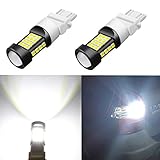 Alla Lighting 1000 Lumens 3030 36-SMD Extremely Super Bright 6000K Xenon White 3057 3056 T25 3157 3156 LED Bulb High Power LED Back-up Reverse Lights Bulbs Lamps Replacement