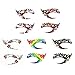 CINEEN Temporary Eye Tattoo Makeup Stickers ,Rainbow Eye Tattoo Sticker Fashionable Fun Eyeliner Tattoo Stickers,Set of 10