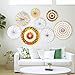 Hanging Paper Fan Party Decoration Gold Fiesta Tissue Flower Banner Paper Fan Bulk Set Garland Supply for Birthday Party, Wedding, Baby Shower, Bridal Shower(Set of 8)