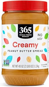 365 by Whole Foods Market, Creamy Peanut Butter Spread, No Stir, 40 Ounce