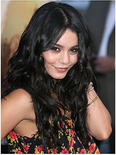Vanessa Hudgens Smiling Softly In Black Flowered Top Sexy Curly