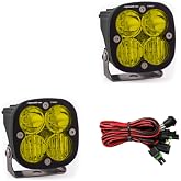 Baja Designs Squadron Pro Black LED Light Pod Pair - 2 PCS LED with Wiring Harness (Driving/Combo; Amber)