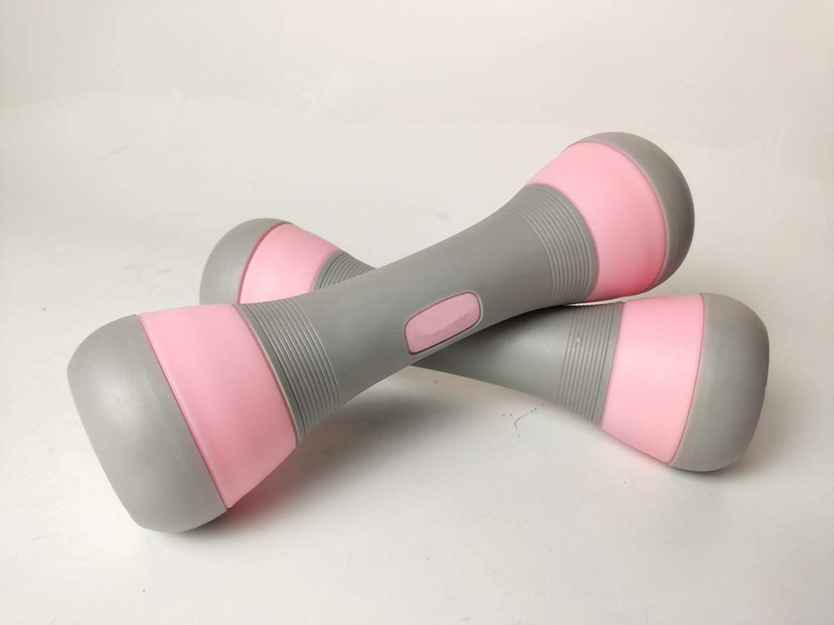 Dumbbell Weight Pair, 4.4lb /6.6lb /8.8lb Weight Options, Women Fitness Equiqment For Weight Loss Exercise Body Building, Pink Color