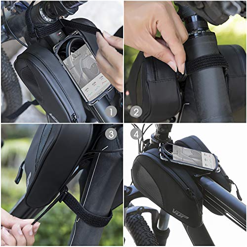 image for VUP Bike Bag for Top Tube, Bicycle Front Tube Frame Bags w/Open-face 1