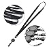 Mudder 6 Pack Retractable Badge Holder Reel Key Chain Reel with Lanyard Neck Strap for Key ID Cards, Black
