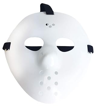 Jason White Hockey Face Mask Friday 13th Freddy Purge Halloween