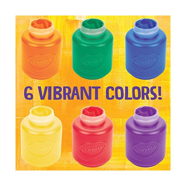 CRAYOLA Washable Paints - Assorted Colours (Pack of 6) | Perfect for Any Arts & Crafts Needs - Easily Washable | Ideal…