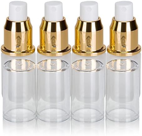 Dazira 4 new 1 / 2 oz gold Spray Bottles, Essential oil bottle Glass spray bottle