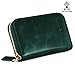 Kattee Women's RFID Blocking Small Compact Bifold Leather Pocket Wallet with Card Holder ID Window-Green