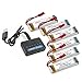 Tenergy T453 Charger for 3.7V Lithium RC Battery + 6pc 500mAh Batteries for UDI818A/818A-1