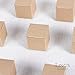 Ling's moment Kraft Gift Favor Boxes 2x2x2 Inch, Pack of 100, Brown Square Cardboard Jewelry Boxes for Wedding Party, Crafting, Cupcake Boxes