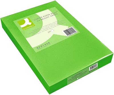 Q-Connect Bright Green A4 Copier Paper 80gsm Ream Pack of 500 KF01429