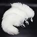 AKStore Small Stainless Steel Fox's Tail's Anal Butt Plug,Anal Tail Sex Toys, Sexual Show,SM Special Butt Plug Anal Stimulator for Women Suppositories Cospaly(White)