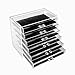 MVPOWER Acrylic Makeup Organizer Jewelry and Cosmetic Storage Cases 6 Tier Drawers Storage Case