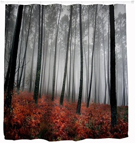 GYMNLJY 3D Forest Printing Waterproof Polyester thicken shower curtains Bath Shower Shade for Bath , 150180cm