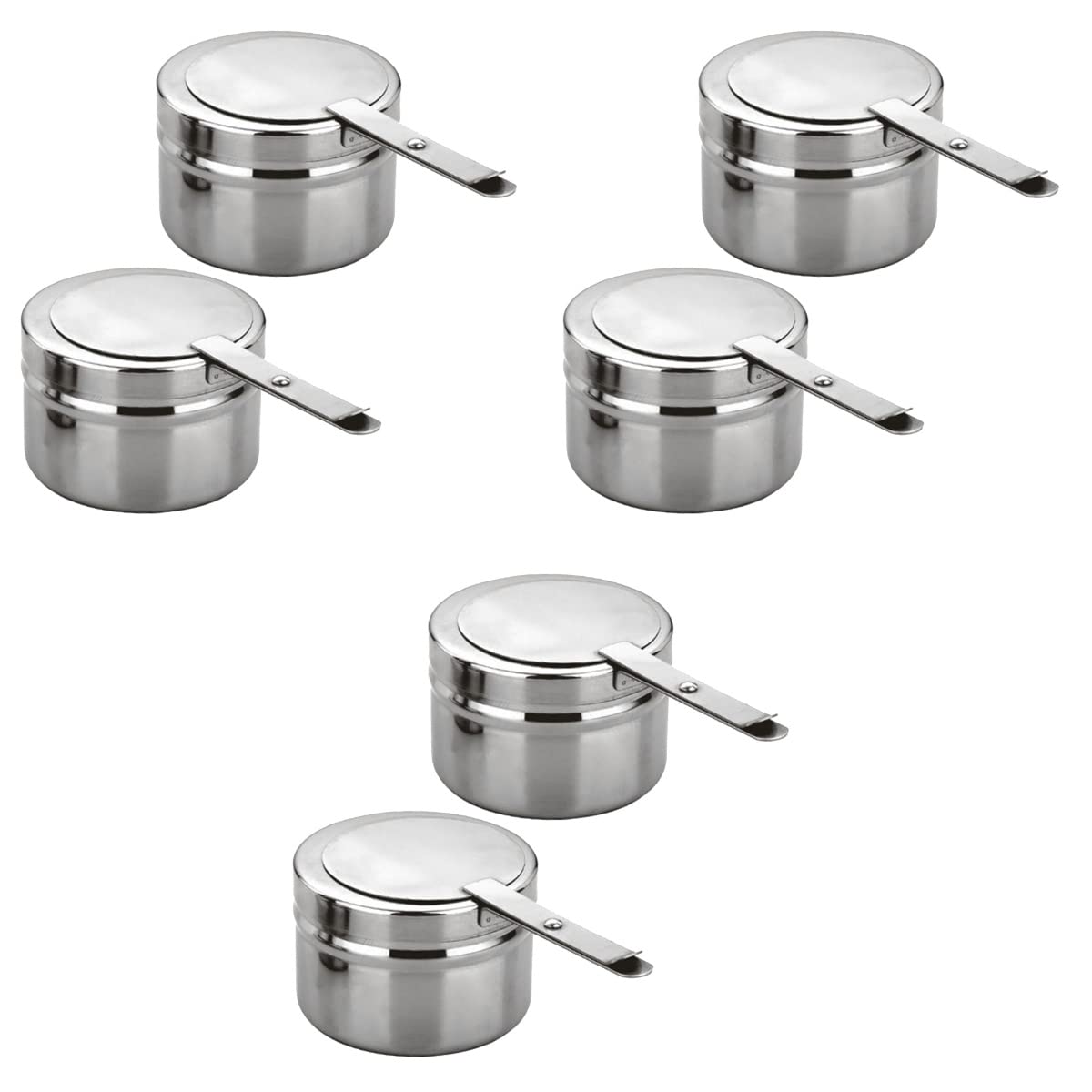 Photo 1 of ***MISSING PIECES*** DOITOOL 6 Pack Chafing Fuel Holder - Stainless Steel Fuel Holders with Safety Cover - Buffet Warmer Canned Heat Box for Buffet Barbecue Party Supplies