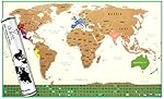 Dukit Scratch Off World Map, World Travel Tracker Map, Large Size Poster 34.5X20.5 inches, US States Outlined, Country Flags Added, Comes With a Scratch Tool and Designed Tube As Gift Package.