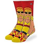 Cool Socks – Hulk Hogan 360° Design – Novelty Crew Socks – Big Kids – Soft Cotton Blend – Fun Wrestling Legend Gift for Young Fans