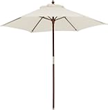 タカショー ウッドパラソル 2.1m ベージュ