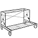 MyGift 2 Tiered Rectangular Black Metal Plant Stand Indoor Rack for Planter Pots, Display Shelf Rack with Scrollwork and Leaf Design