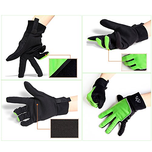 SANTO Cycling Gloves Mountain Bike Gloves Road Racing Bicycle Gloves Light Silicone Gel Pad Riding Gloves Touch Recognition Full Finger Gloves Men/Women Work Gloves (red)