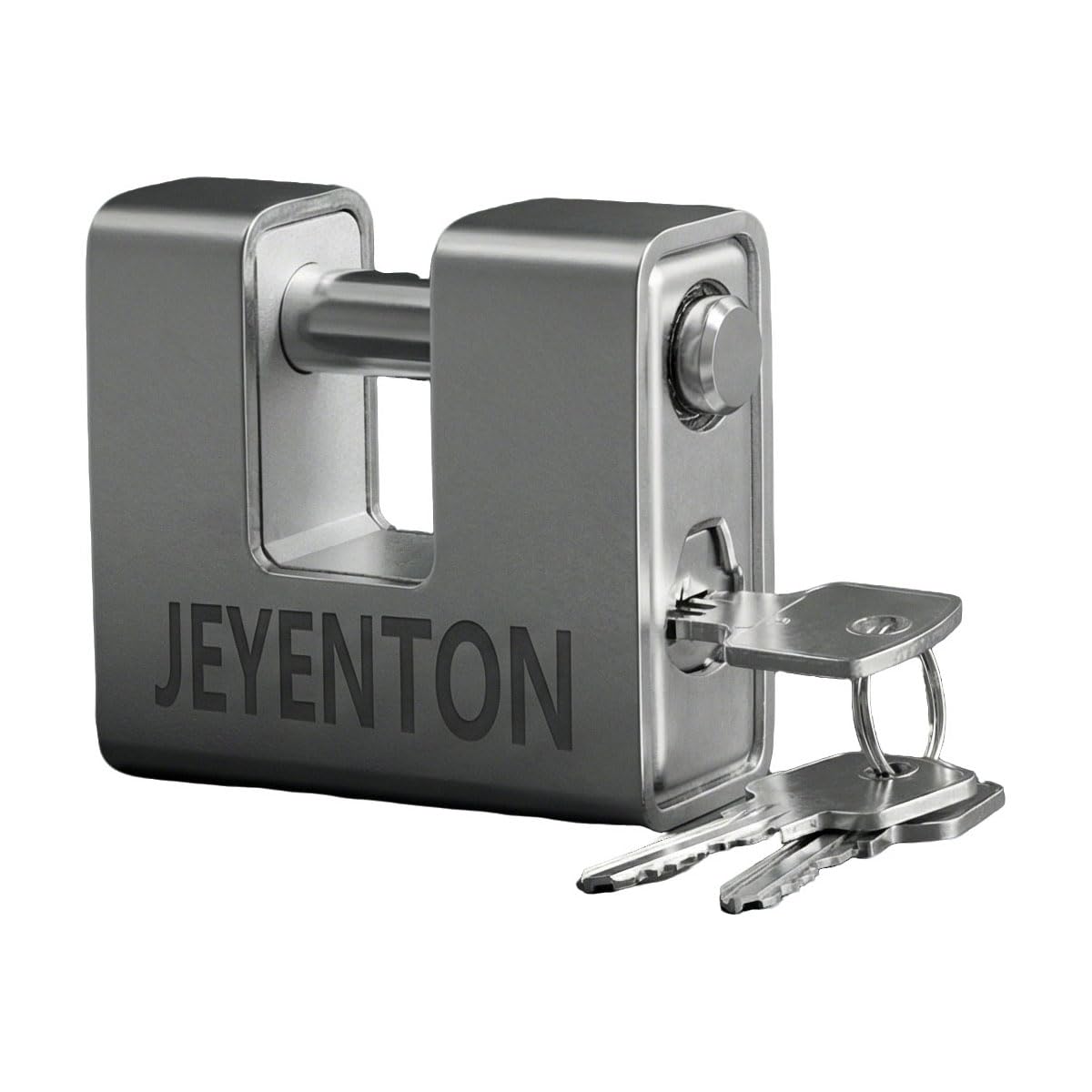 Photo 1 of (2.91in) JEYENTON 74mm Heavy Duty Padlock, Anti-Cut High Security Outdoor Gate Lock, Hardened Steel Keyed Padlock for Containers, Warehouse, Fence and Garage