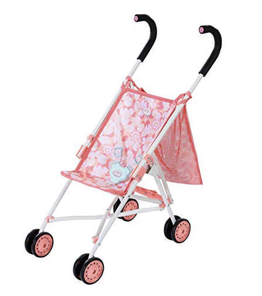 Zapf Creation Baby Annabell Active Stroller with Bag for 43 cm Doll - Easy for Small Hands, Creative Play Promotes Empathy and Social Skills, For Toddlers 3 Years and Up - Includes Handy Net Bag