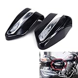 JFG RACING Black Motorcycle Battery Cover Guard Protector Two Sides Fairing One Pair For For Honda CMX250 1996-2005 CMX250C 2003-2005 CA250 1995-2005