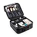 Makeup Train Case, Fortech Portable Travel Makeup Cosmetic Bag with Adjustable Dividers