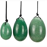 Yoni Eggs Set of 3 Drilled Quartz Jade Egg for Kegel Exercise Pelvic Floor Muscles Vaginal Exercise Yoni Egg Ben Wa Balls Health Care for Women Mother Girlfriends New Mom Gift HYS03-US