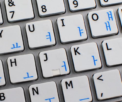 KOREAN - ENGLISH NON-TRANSPARENT KEYBOARD LABELS LAYOUT BLACK OR WHITE BACKGROUND (15x15) FOR DESKTOP, LAPTOP AND NOTEBOOK (White Background)
