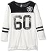 Ultra Game NFL Women's Super Soft Raglan Vintage Baseball T-Shirt, Las Vegas Raiders, White, Large