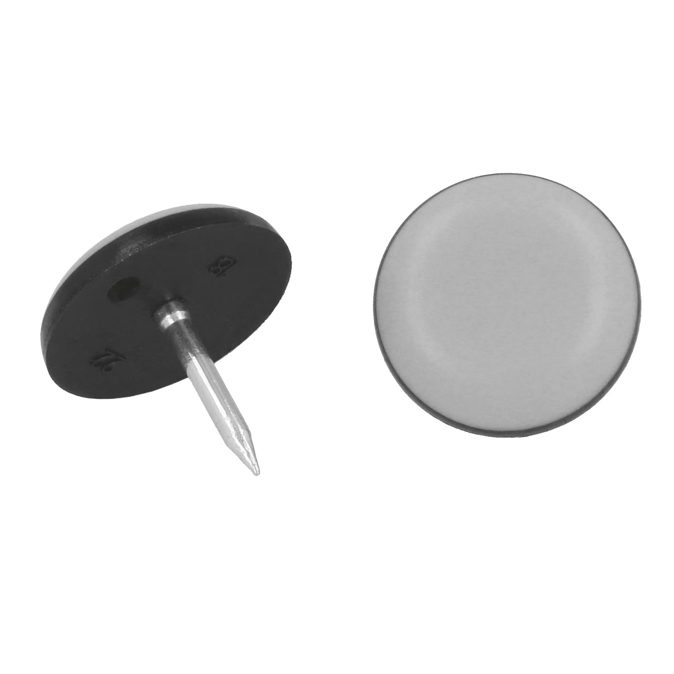 Amig - Ice skates with nail | Mod. 78 | Diameter 22 mm | Protection for furniture legs | Ideal for protecting the floor from scratches | Teflon grey