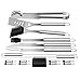 KANGORA Professional BBQ Grill Utensils w/Storage Case (18-Piece Set) Stainless Steel Barbecue Tools | Outdoor Cooking Accessories | Spatula, Tongs, Cleaning Brush, Baster & More