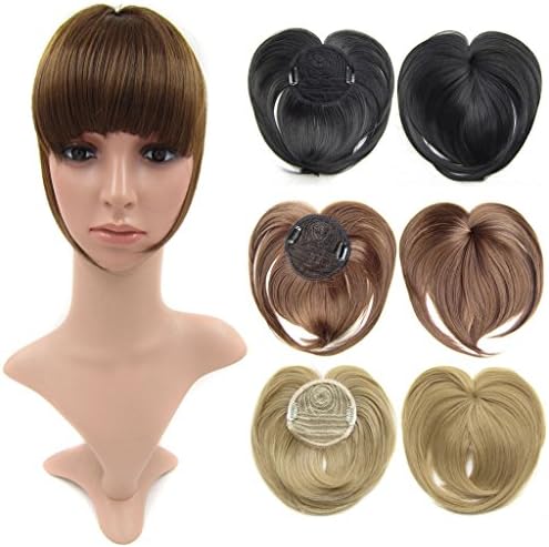 Beauty Wig World Dark Brown Synthetic Clip-in Hair Bang Full Fringe Short Straight Hair Extension