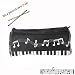 Crosstree Waterproof Zipper Large capacity stationery Pen Pencil Bag for student or Business people with 2pcs free pencil gift. (Music Black)