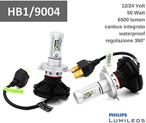 riatec Kit Headlight zes-2g with Integrated Philips LUMILEDS 12/24 V 6000 Lumens LED Canbus HB1/9004