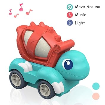 Lehoo Castle Dinosaur Toys For 1 Year Old Dinosaur Car Toys With Light And Music Cement Mixer Toy Truck For Toddler 1 3 Year Old Dinosaur Vehicle