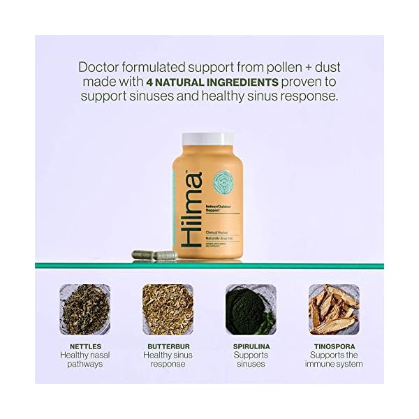 Hilma Natural Sinus Support All Day Allergy Relief from Pollen and