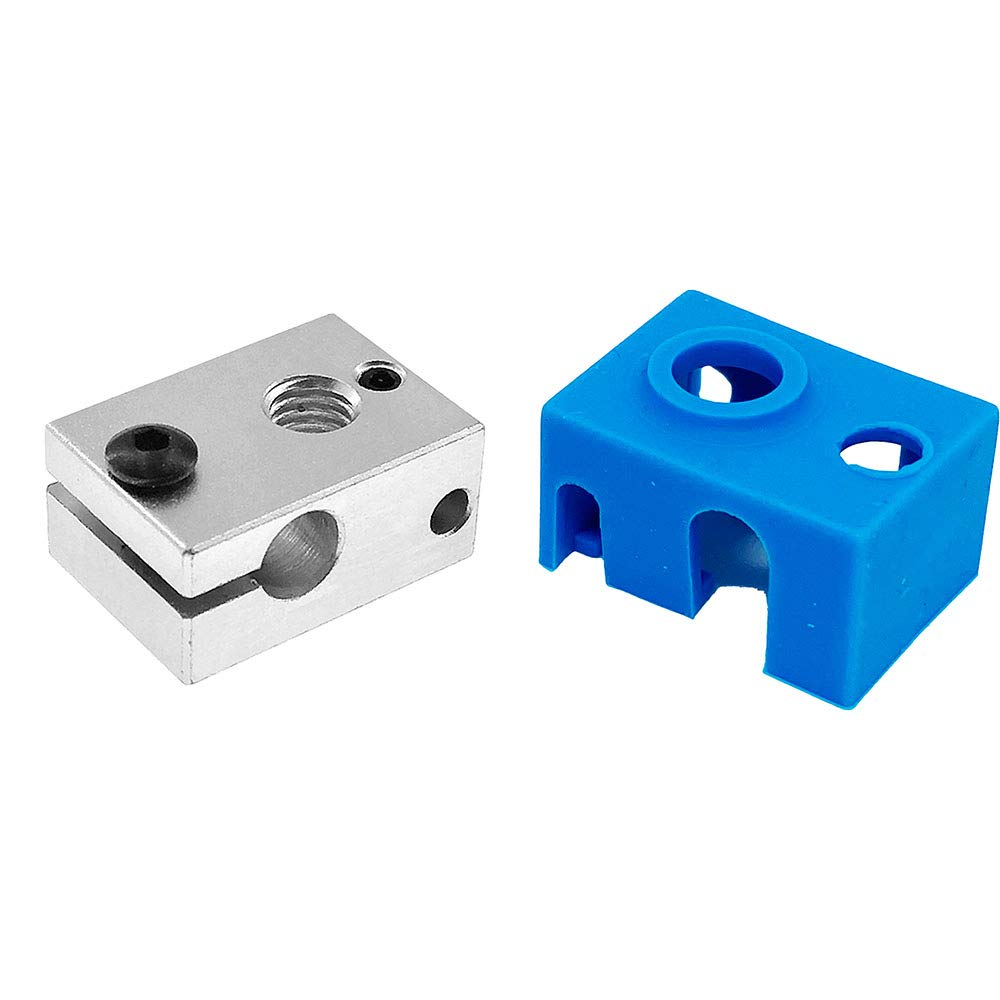 3Wthings Plated Copper Heating Block / Heatblock Suitable for E3D V6 PT100 Hotend for 3D Printer