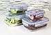 [Premium 4 Sets] Glass Meal Prep Food Storage Container with Snap Locking Lid, Glass Meal Prep Containers BPA-Free, Microwave, Oven, Freezer, Dishwasher Safe (62 Oz, 28 Oz, 19 Oz, 11 Oz.)