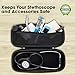 Yonune Elegant Nurse Stethoscope Case - Zipper Pocket Secures Nurse Accessories (Black)