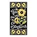 Timeless Treasures You are My Sunshine Sunflower Chalkboard 23.5in Panel Black Fabric