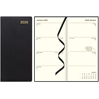 Letts of London® 2026 Belgravia Weekly/Monthly Appointment Book and Planner, 12 Months, January to December, Italian Leather,