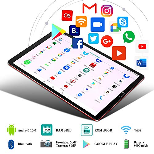 Tablet-10-Pulgadas-4GB-RAM-64GB-ROM-Android-10-Pro-GOODTEL-Tablets-con-Octa-Core-16GHz-Camara-Dual-5MP-8-MP-Bateria-8000mAh-WiFi-Bluetooth-MicroSD-4-128GB-con-Teclado-y-Raton-Rojo