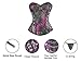 Charmian Women's Steampunk Gothic Spiral Steel Boned Brocade Waist Cincher Overbust Corset with Chains Purple Small