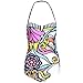 Zxzy Women One Piece Cotton Blended Floral Bikini Monokini Set Push-up Swimsuit